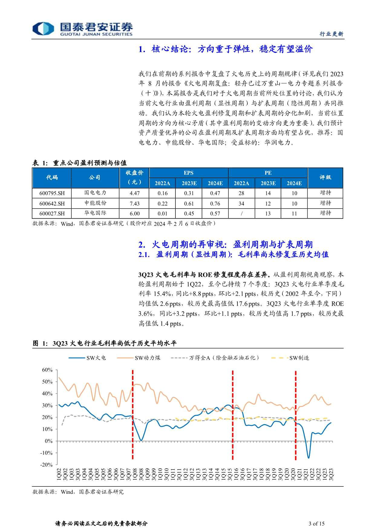 公用事业行业一月行业动态报告：业绩预告陆续发布，火电24Q4表现相对较好