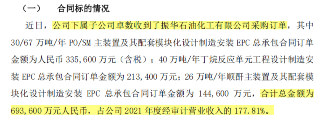 卓然股份：公司是大型炼油化工专用装备模块化、集成化制造的提供商